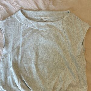 LOFT Light Gray Muscle Tee